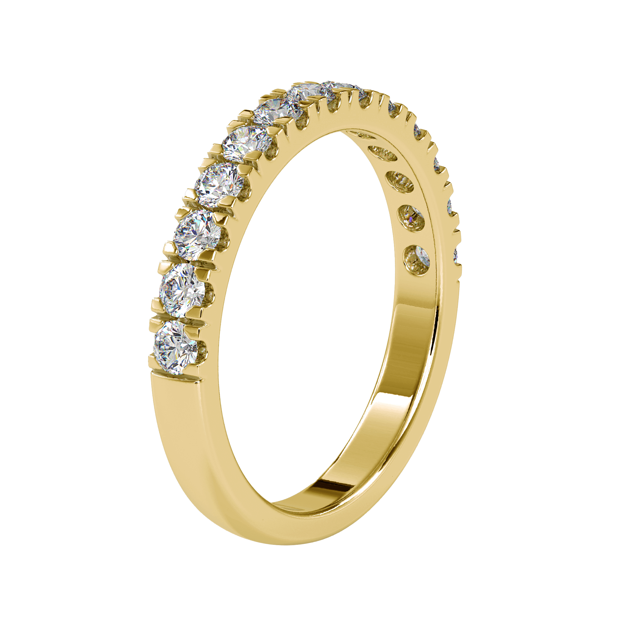 Rose Gold Half Eternity Ring Ring Eva Gems